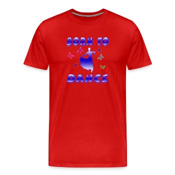 Danser - T-shirt bio Premium Homme - rouge - Devant - Damien (186cm)