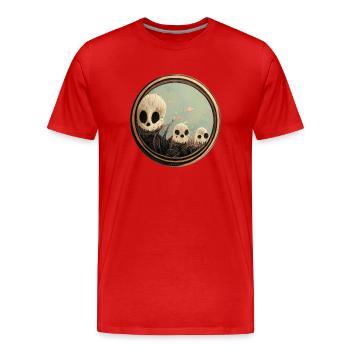 Skulls - Männer Premium Bio T-Shirt - Rot - Vorne - Damien (186cm)