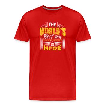 Sohn Söhne Geburtstag Geschenk - Männer Premium Bio T-Shirt - Rot - Vorne - Damien (186cm)