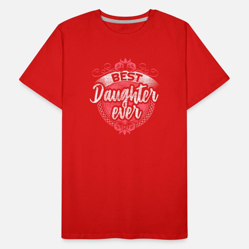 Beste Tochter Eltern Mädchen Männer Premium Bio T-Shirt