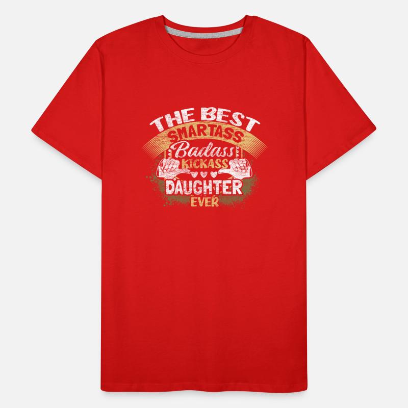 Tochter Mädchen Männer Premium Bio T-Shirt
