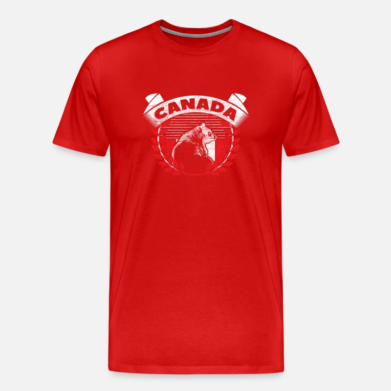Kanada Elch Geburtsland - Männer Premium Bio T-Shirt - Rot