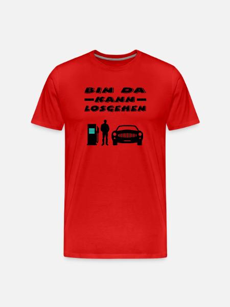 Auto - Männer Premium Bio T-Shirt - Rot