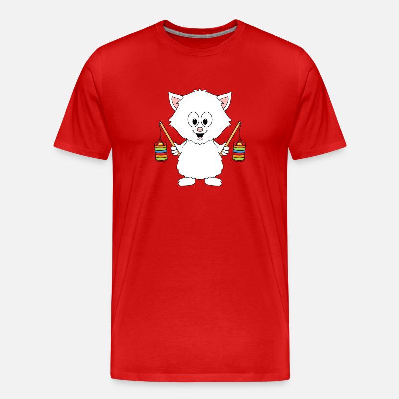 KATZE - KATER - LATERNE - LATERNENUMZUG - Männer Premium Bio T-Shirt - Rot