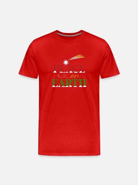 Peace on Earth - Men's Premium Organic T-Shirt - red