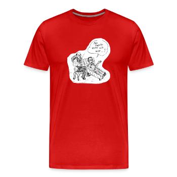 Therapeut Poster - Männer Premium Bio T-Shirt - Rot - Vorne - Damien (186cm)