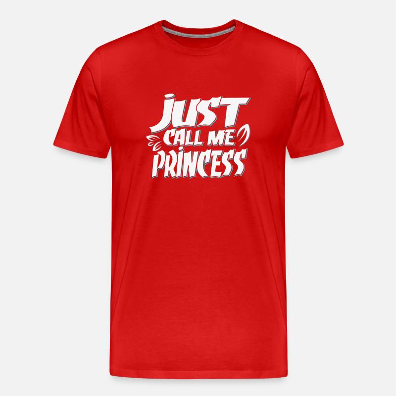 Appelez-moi simplement Princesse - T-shirt bio Premium Homme - rouge