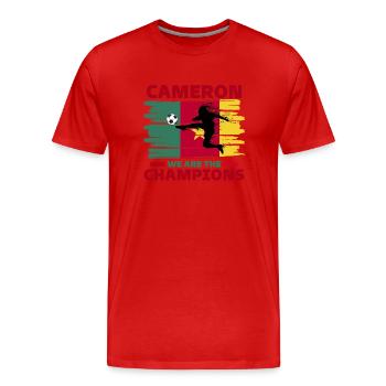 Cameroon Football 2022 supporter of Cameroon foot - Men's Premium Organic T-Shirt - red - Front - Damien (186cm)
