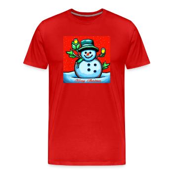 Frohe Weihnachten Feliz Navidad - Männer Premium Bio T-Shirt - Rot - Vorne - Damien (186cm)