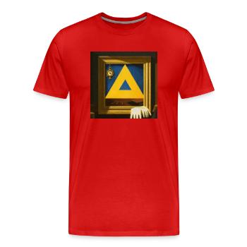 Freemason Secret Symbolism - Men's Premium Organic T-Shirt - red - Front - Damien (186cm)