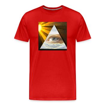 Inner Sight - Men's Premium Organic T-Shirt - red - Front - Damien (186cm)