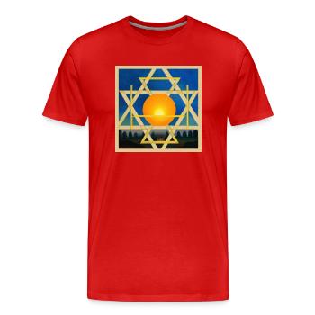 Secret Symbolism - Men's Premium Organic T-Shirt - red - Front - Damien (186cm)