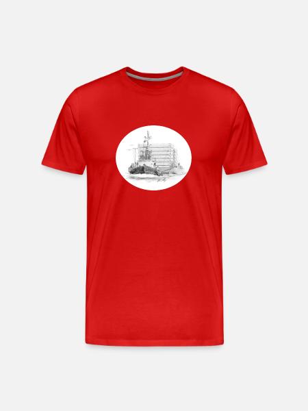 Tugs with attachment - Men's Premium Organic T-Shirt - red