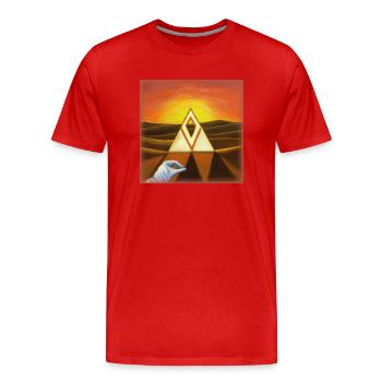 Freemason Desert Secret - Men's Premium Organic T-Shirt - red - Front - Damien (186cm)