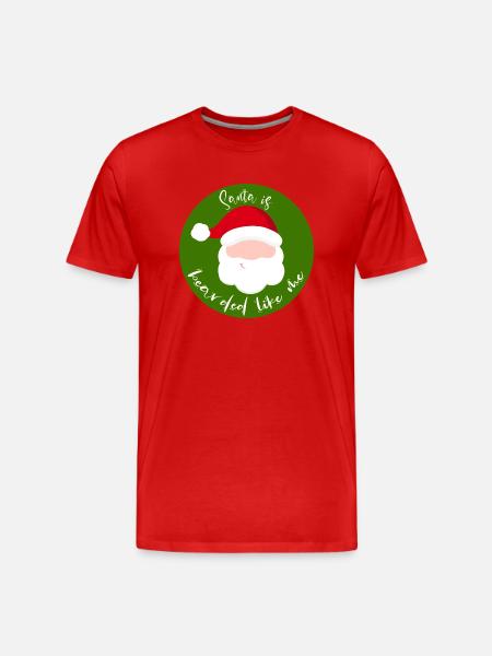Santa is bearded like me - Men's Premium Organic T-Shirt - red