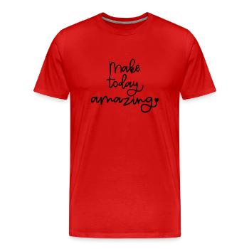 Make Today Amazing - Männer Premium Bio T-Shirt - Rot - Vorne - Damien (186cm)