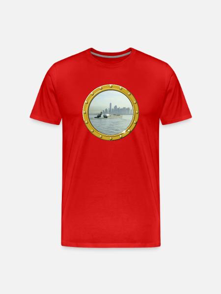New York-Upper Bay - Men's Premium Organic T-Shirt - red