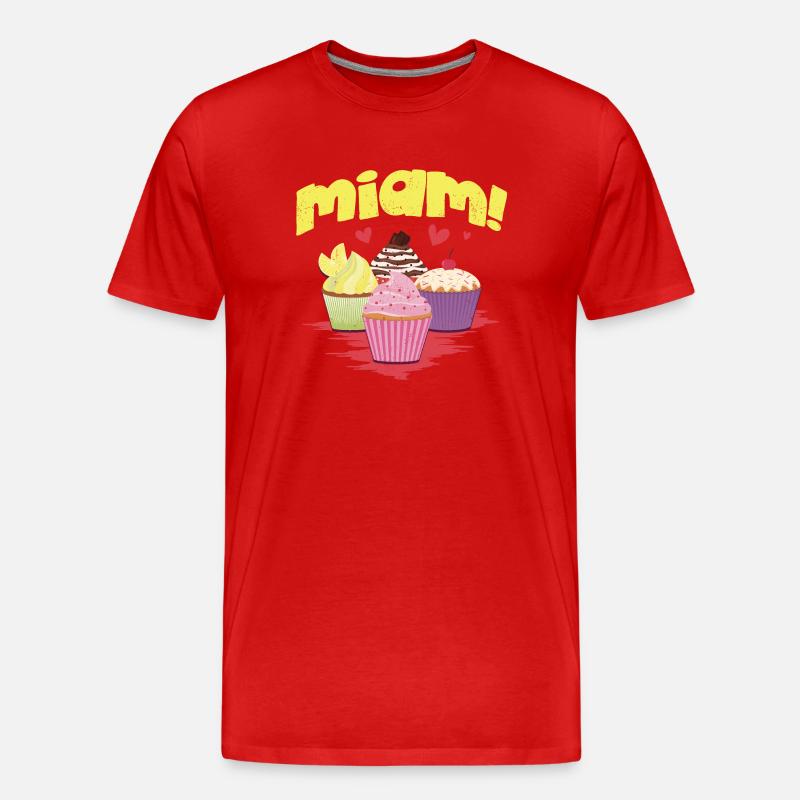 Leckere Cupcakes! - Männer Premium Bio T-Shirt - Rot