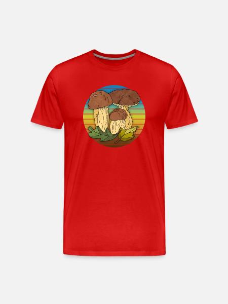 Fungi - Men's Premium Organic T-Shirt - red