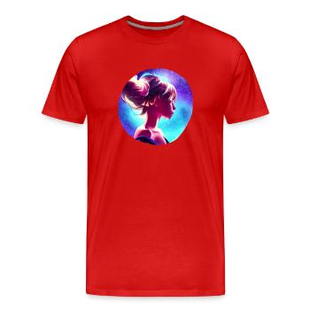 ANIME SPACE GIRL - T-shirt bio Premium Homme - rouge - Devant - Damien (186cm)