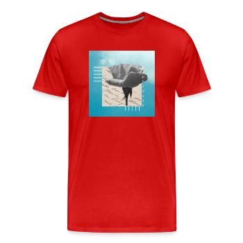 Japanisch - Männer Premium Bio T-Shirt - Rot - Vorne - Damien (186cm)