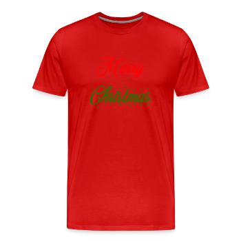 Frohe Weihnachten Feliz Navidad - Männer Premium Bio T-Shirt - Rot - Vorne - Damien (186cm)