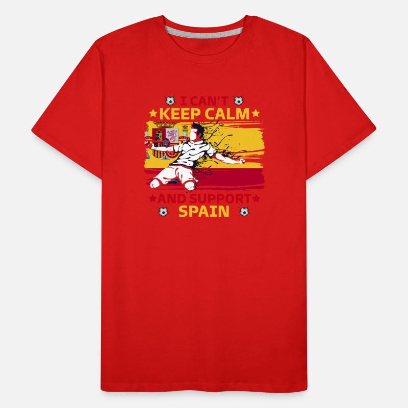 keep calm and support spain Men's Premium Organic T-Shirt