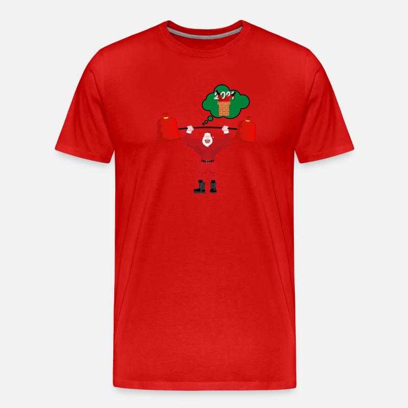 Passend zum Weihnachtsmann - Männer Premium Bio T-Shirt - Rot