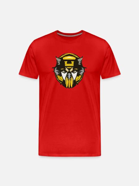 Kriegermaske der Zukunft - Männer Premium Bio T-Shirt - Rot