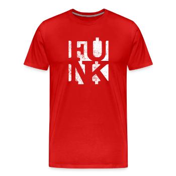 Funk Retro - Männer Premium Bio T-Shirt - Rot - Vorne - Damien (186cm)