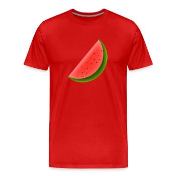 Watermelon - Men's Premium Organic T-Shirt - red - Front - Damien (186cm)