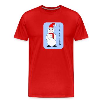 Let it snow - Men's Premium Organic T-Shirt - red - Front - Damien (186cm)