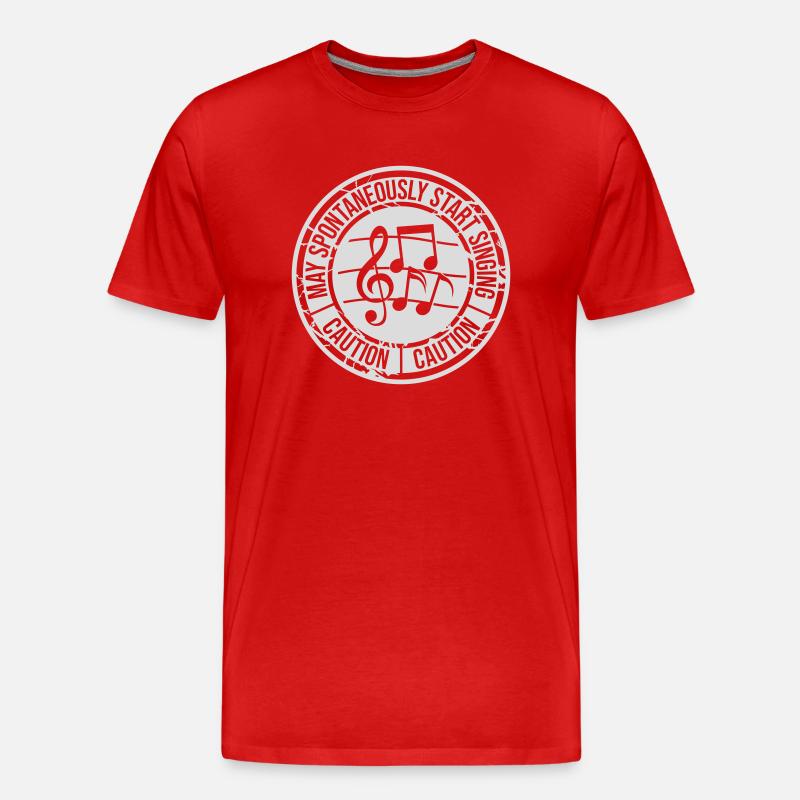 may spontaneously start singing - Men's Premium Organic T-Shirt - red