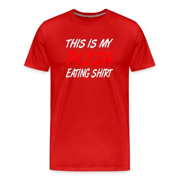 Pizza - Männer Premium Bio T-Shirt - Rot - Vorne - Damien (186cm)