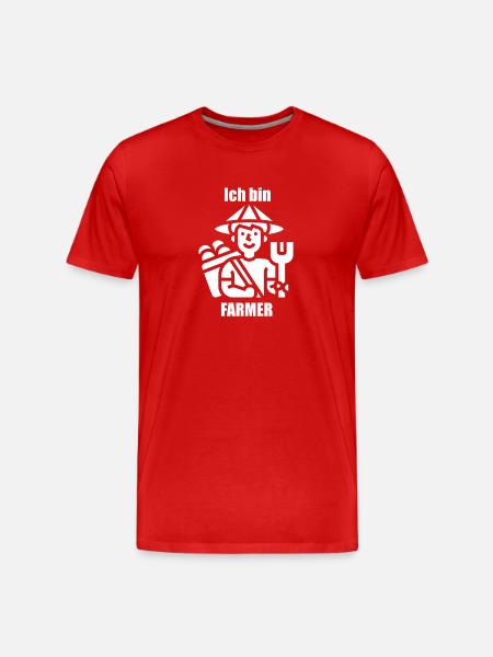Ich bin Farmer (v1) - Männer Premium Bio T-Shirt - Rot