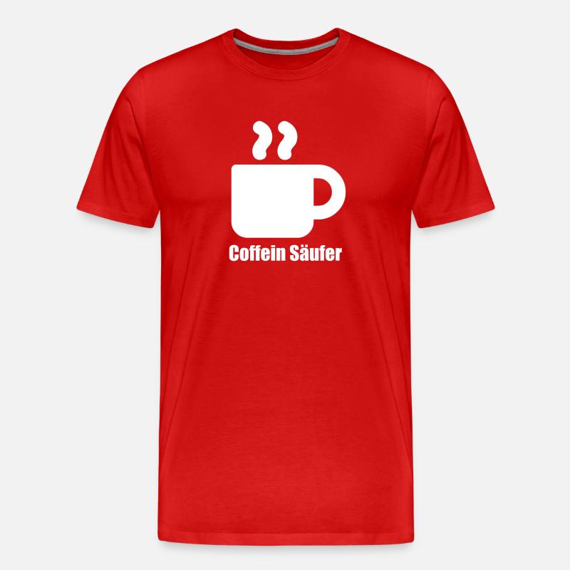 Coffein Säufer - Männer Premium Bio T-Shirt - Rot
