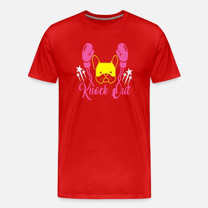 Knock out Boxer - Männer Premium Bio T-Shirt - Rot
