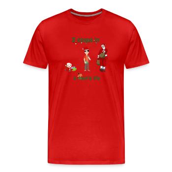 3 steps in a man's life - Christmas - Men's Premium Organic T-Shirt - red - Front - Damien (186cm)