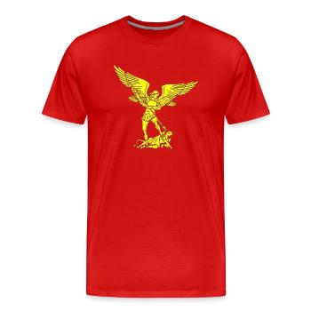 Michael Erzengel Heiliger Christlicher Engel Heiliger Heiliger Snkt - Männer Premium Bio T-Shirt - Rot - Vorne - Damien (186cm)
