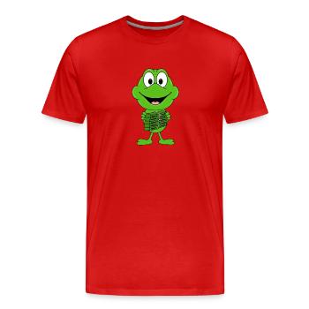KNALLFROSCH - SILVESTER - NEUJAHR - FEUERWERK - Männer Premium Bio T-Shirt - Rot - Vorne - Damien (186cm)