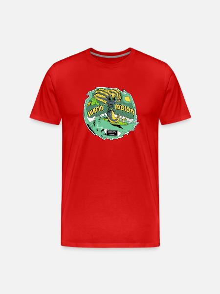 Sun, beach and axolotl - Men's Premium Organic T-Shirt - red