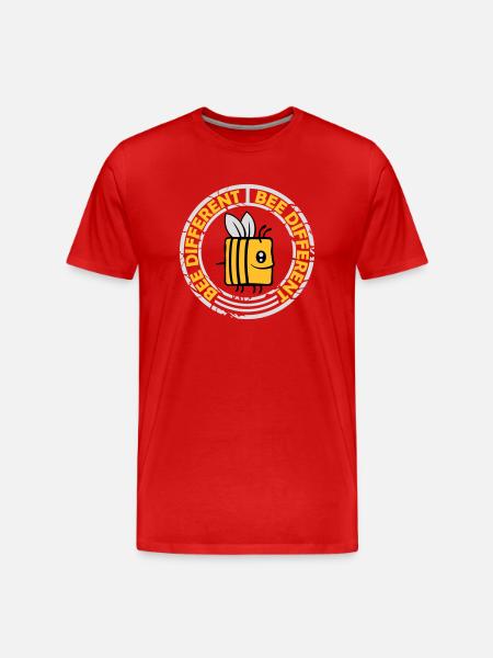 bee citation différente - T-shirt bio Premium Homme - rouge