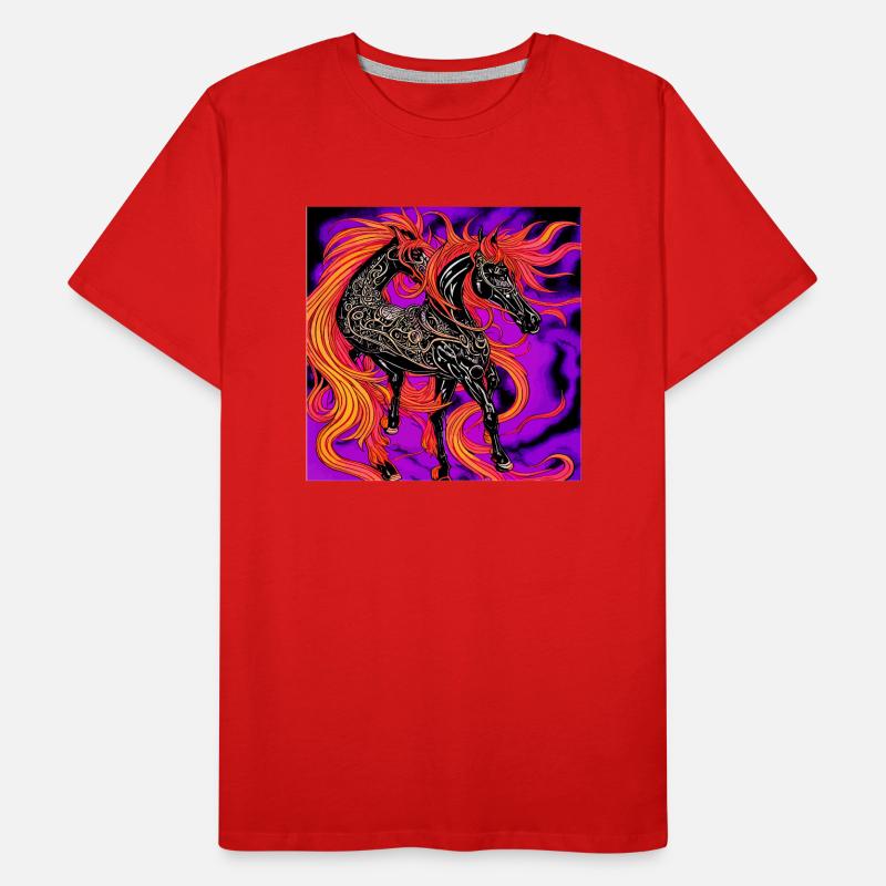 Abstrakte Darstellung eines Pferdes Männer Premium Bio T-Shirt