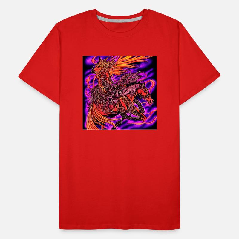 Abstrakte Darstellung eines Pferdes Männer Premium Bio T-Shirt