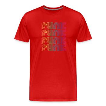 Funk Vintage - Männer Premium Bio T-Shirt - Rot - Vorne - Damien (186cm)