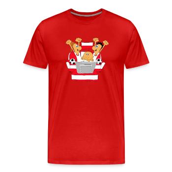 FANS - FUßBALL - WELTMEISTERSCHAFT - POLEN - Männer Premium Bio T-Shirt - Rot - Vorne - Damien (186cm)