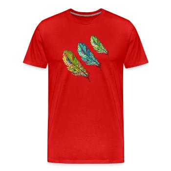 Stylo - T-shirt bio Premium Homme - rouge - Devant - Damien (186cm)