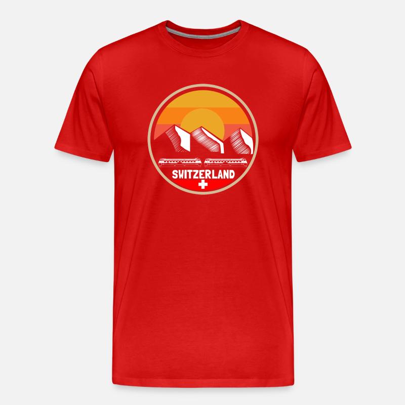 Schweiz Schweizerisch Stolz Geschenkidee - Männer Premium Bio T-Shirt - Rot