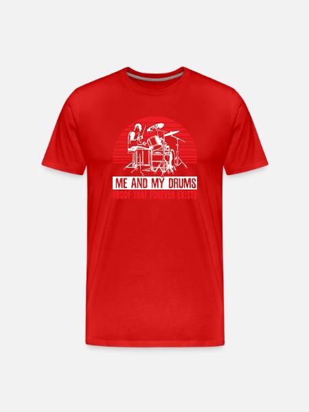 Drums Rock - Men's Premium Organic T-Shirt - red
