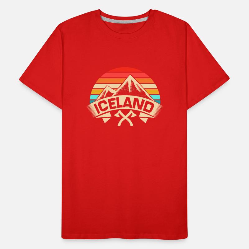 Island Reykjavik Geschenkidee Männer Premium Bio T-Shirt